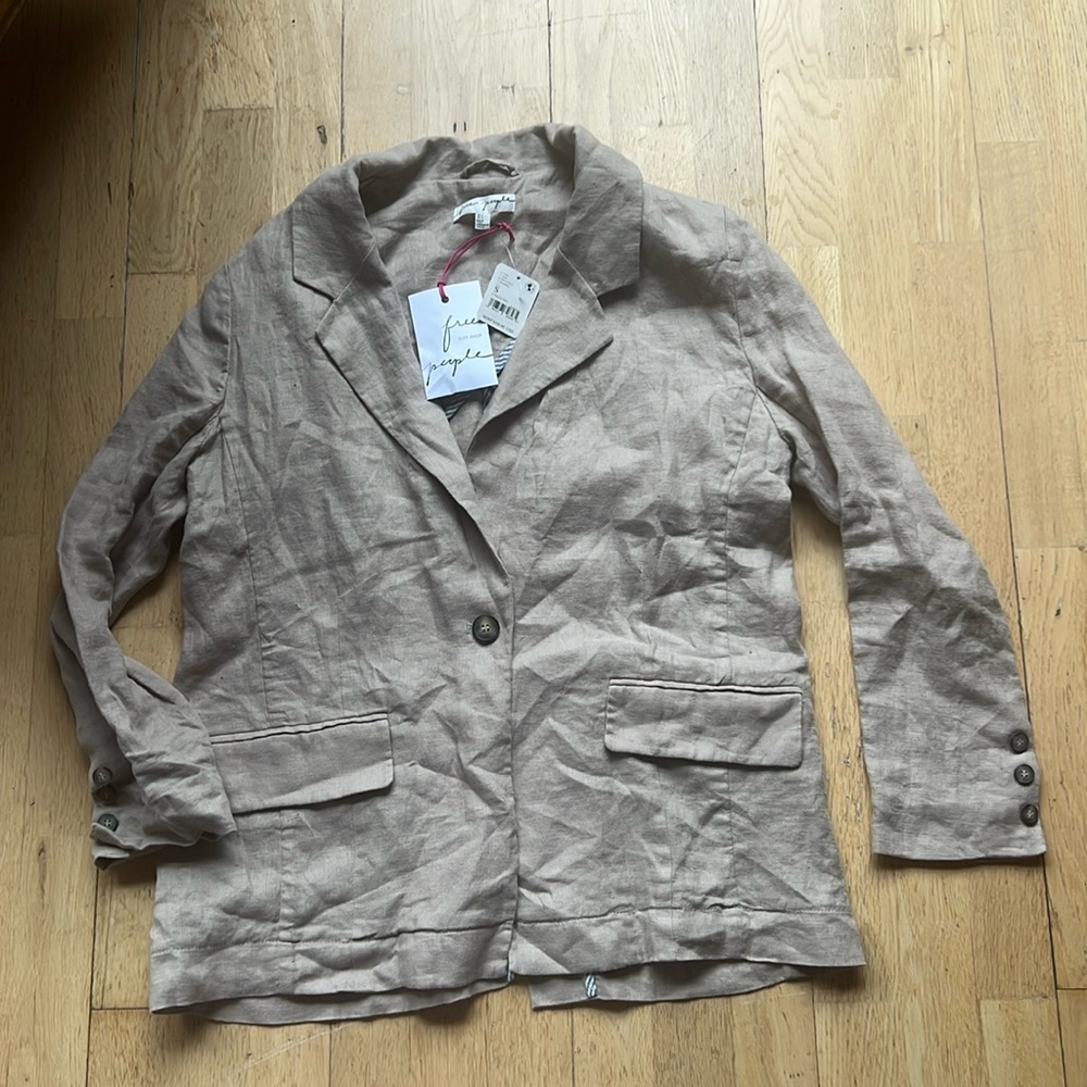 Free People linen blazer